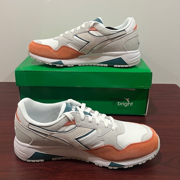 Diadora, N9002, 501.177735/C3134, Grey, White, Orange & Blue - Picture 6 of 13